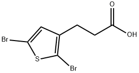 3-(2,5-二溴噻吩-3-基)丙酸 结构式