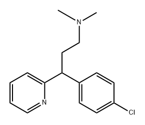 2-(4-氯苯基)-4-(二甲氨基)-2-吡啶丙胺, 132-22-9, 结构式