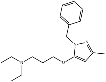 3-[(1-Benzyl-3-methyl-1H-pyrazol-5-yl)oxy]-N,N-diethylpropan-1-amine 结构式