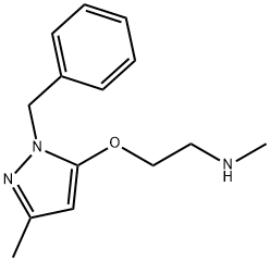 2-[(1-Benzyl-3-methyl-1H-pyrazol-5-yl)oxy]-N-methylethanamine 结构式