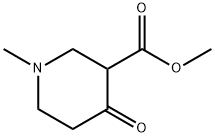 1-メチル-4-オキソ-3-ピペリジンカルボン酸メチル 化学構造式