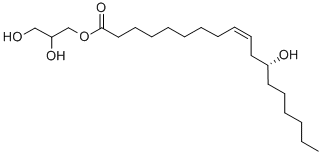 单蓖麻油酸甘油酯, 1323-38-2, 结构式