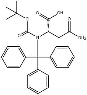叔丁氧羰基-N-beta-三苯甲基-L-天门冬酰胺 结构式