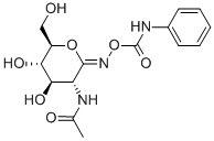 (1Z)-2-(乙酰基氨基)-2-脱氧-N-[[(苯基氨基)羰基]氧基]-D-葡萄糖酸肟 DELTA-内酯 结构式