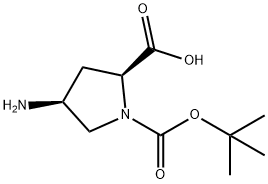 (2S,4S)-4 -氨基- 1 -(叔丁氧羰基)吡咯烷二羧酸, 132622-66-3, 结构式
