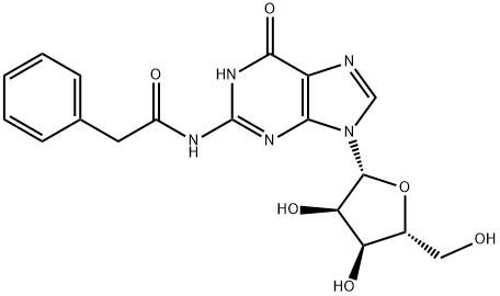 N2-苯乙酰鸟嘌呤核苷 结构式
