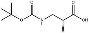 (R)-3-(BOC-アミノ)-2-メチルプロピオン酸 化学構造式