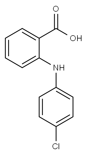 2-(4-クロロフェニルアミノ)安息香酸 化学構造式
