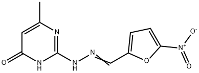 5-硝基-2-糠醛 (4-羟基-6-甲基嘧啶-2-基)-腙 结构式