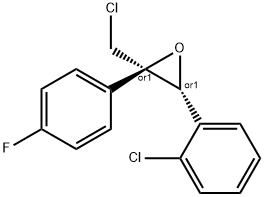 Z-3-Chloro-1-(2-chlorophenyl)-2-(4-fluorophenyl)-oxirane Struktur