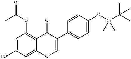5-O-Acetyl-4'-O-tert-butyldiMethylsilyl Genistein Structure