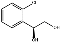 (1S)-1-(2-クロロフェニル)エタン-1,2-ジオール 化学構造式