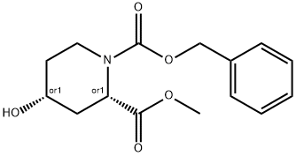CIS-4-HYDROXY-PIPERIDINE-1,2-DICARBOXYLIC ACID 1-BENZYL ESTER 2-METHYL ESTER Structure
