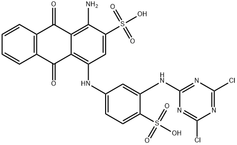 1-アミノ-4-[[3-[(4,6-ジクロロ-1,3,5-トリアジン-2-イル)アミノ]-4-スルホフェニル]アミノ]-9,10-ジヒドロ-9,10-ジオキソ-2-アントラセンスルホン酸