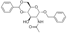 苄基2 -乙酰氨基- 4 ,6 - O亚苄基- 2 -脱氧-Α- D -葡萄糖苷 结构式