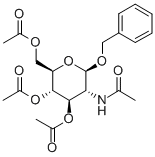 苄基 2-乙酸胺基-2-脱氧-3,4,6-三-O-乙酰基-Β-D-吡喃葡糖苷, 13343-66-3, 结构式