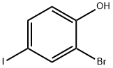 2-溴-4-碘苯酚, 133430-98-5, 结构式