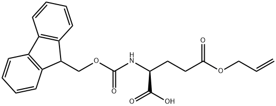 N-芴甲氧羰基-L-谷氨酸 5-烯丙基酯, 133464-46-7, 结构式