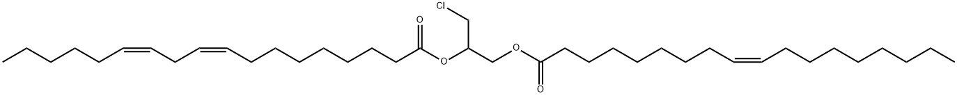 RAC 1-オレオイル-2-リノレオイル-3-クロロプロパンジオール 化学構造式