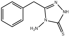 4-アミノ-5-ベンジル-4H-1,2,4-トリアゾール-3-チオール 化学構造式