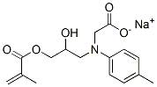 Glycine, N-2-hydroxy-3-(2-methyl-1-oxo-2-propenyl)oxypropyl-N-(4-methylphenyl)-, monosodium salt 结构式