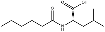 N-ヘキサノイル-DL-ロイシン 化学構造式