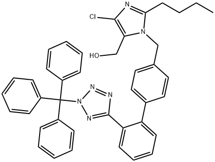 三苯甲基洛沙坦, 133909-99-6, 结构式