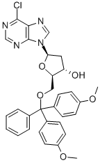 6-CHLORO-5'-O-(DIMETHOXYTRITYL)PURINE-2'-DEOXYRIBOSIDE Structure
