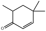 4,6,6-トリメチル-1-シクロヘキセン-3-オン 化学構造式