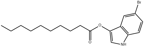 癸酸 5-溴-1H-吲哚-3-酯, 133950-71-7, 结构式