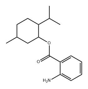 5-甲基-2-(1-甲基乙基)环己醇 2-氨基苯甲酸酯, 134-09-8, 结构式