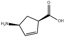 (1R,4S)-4-氨基环戊-2-烯甲酸 结构式
