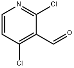 2,4-ジクロロ-3-ピリジンカルボキシアルデヒド 化学構造式