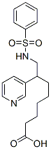 8-ベンゼンスルホンアミド-7-(ピリジン-3-イル)オクタン酸 化学構造式