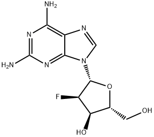 2-Amino-2'-deoxy-2'-fluoro-D-adenosine Struktur