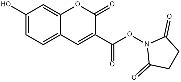 7-羟基香豆素-3-羧酸琥珀酰亚胺酯 结构式