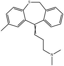 1-Propanamine, N,N-dimethyl-3-(2-methyldibenzo(b,e)thiepin-11(6H)-ylid ene)- Structure