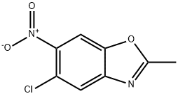 2-甲基-5-氯-6-硝基苯并恶唑, 13452-16-9, 结构式