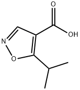 5-异丙基异恶唑-4-甲酸, 134541-05-2, 结构式