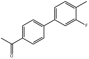4-アセチル-3'-フルオロ-4'-メチルビフェニル 化学構造式