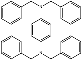 N,N,N′,N′-テトラベンジル-1,4-ベンゼンジアミン 化学構造式