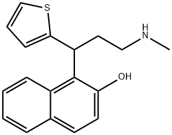 (RS)-1-[3-甲氨基-1-(2-噻吩基)]丙基]-2-萘酚 结构式