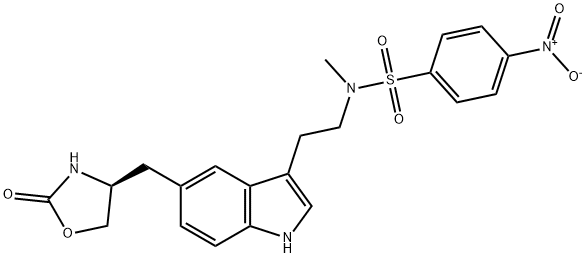 N-(4-Nitrobenzenesulfonyl) N-DesMethyl ZolMitriptan 结构式