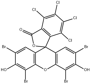 2,3,4,5-四氯-6-(2,4,5,7-四溴-6-羟基-3-氧代-3H-占吨-9-基)苯甲酸, 13473-26-2, 结构式