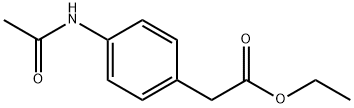 4-アセトアミドフェニル酢酸エチル 化学構造式