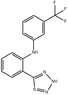 5-[2-[3-(Trifluoromethyl)anilino]phenyl]-1H-tetrazole Structure
