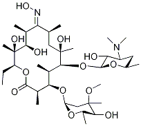 (9Z)-エリスロマイシンAオキシム 化学構造式