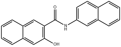 N-2-萘基-3-羟基-2-萘甲酰胺, 135-64-8, 结构式