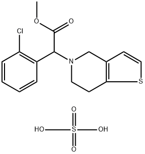 硫酸氢氯吡格雷, 135046-48-9, 结构式