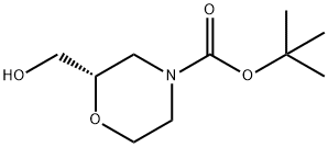 (S)-N-Boc-2-Hydroxymethylmorpholine Struktur
